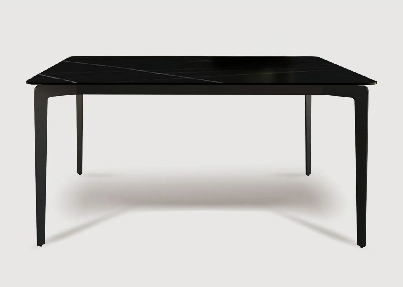 Mesa de Jantar Caliman — tampo em Mármore Tecnológico, base em aço carbono